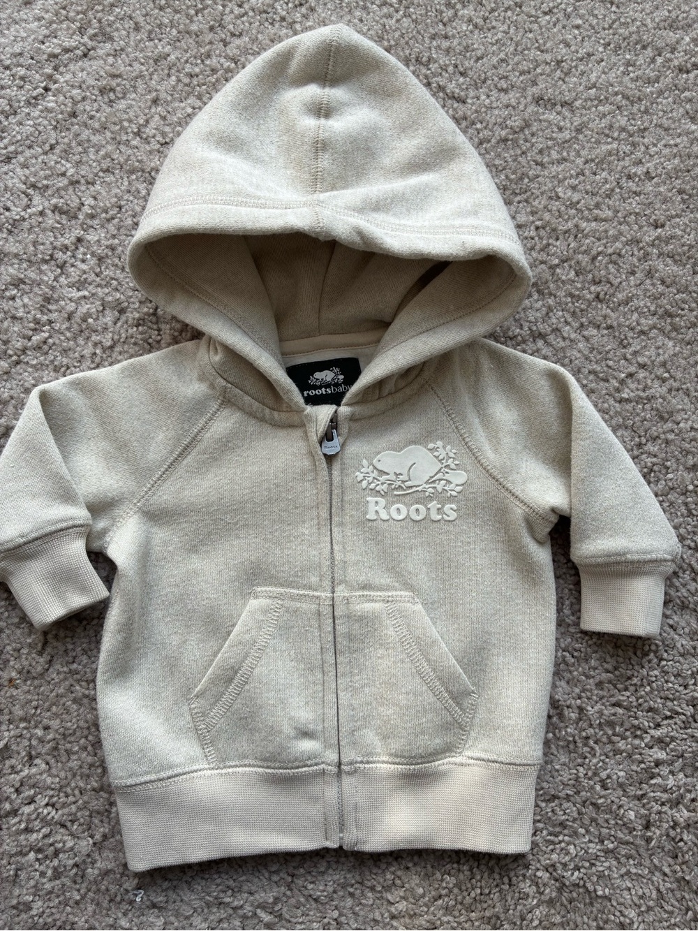 Roots Kids Sparkle Cream Zip Hoodie